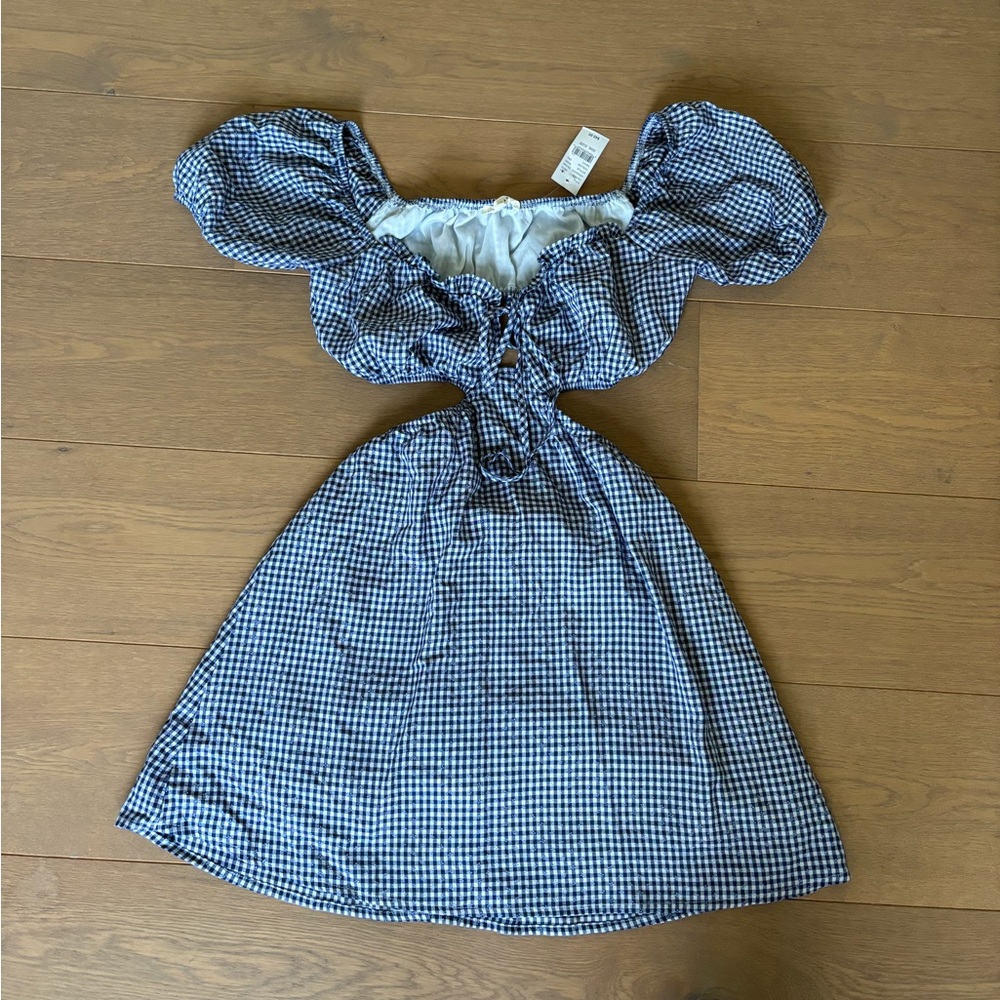 Pacsun Gingham Cut Out Mini Dress